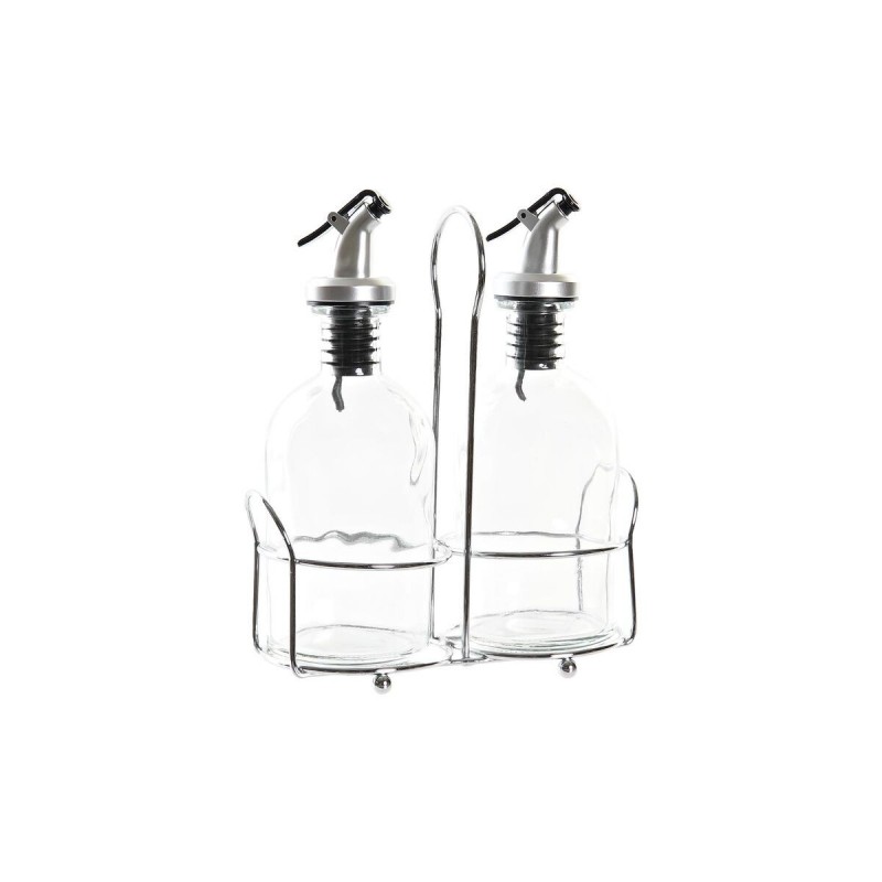 Oliera DKD Home Decor Acetiera Trasparente Metallo Cristallo (2 Unità) (2 pcs)