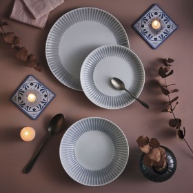 Piatto da Dolce Luminarc Cottage Grigio Vetro 19 cm (24 Unità)