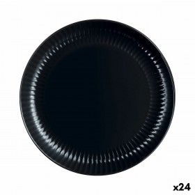 Piatto da pranzo Luminarc Cottage Nero Vetro 25 cm (24 Unità)