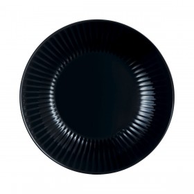 Piatto Fondo Luminarc Cottage Nero Vetro 20 cm (24 Unità)
