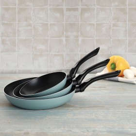 Set di padelle Quid Country Alluminio stampato Azzurro Bachelite (3 Pezzi)