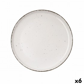 Piatto da pranzo Quid Duna Beige Ceramica 26,5 x 2,8 cm (6 Unità)