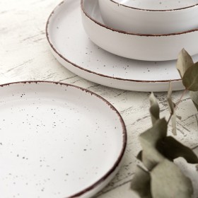 Piatto da pranzo Quid Duna Beige Ceramica 26,5 x 2,8 cm (6 Unità)