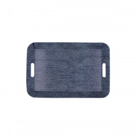Vassoio per la colazione Quid Habitat Azzurro Plastica 33 x 23 x 4 cm Con manici Denim (12 Unità)