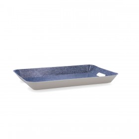 Vassoio per la colazione Quid Habitat Azzurro Plastica 33 x 23 x 4 cm Con manici Denim (12 Unità)