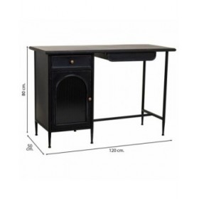 Scrivania Alexandra House Living Nero 50 x 80 x 120 cm