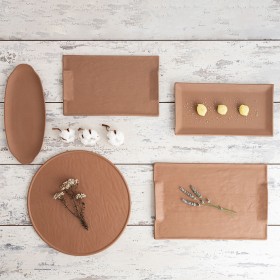Sotto Piatto Quid Mineral Terracotta Ceramica 33 cm (6 Unità)