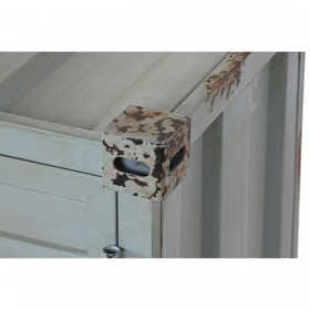 Portabottiglie Home ESPRIT Turchese Metallo Legno MDF 77 x 37 x 64 cm
