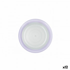 Piatto da Dolce Quid Kaleido Verde Viola Ceramica 19 cm (12 Unità)