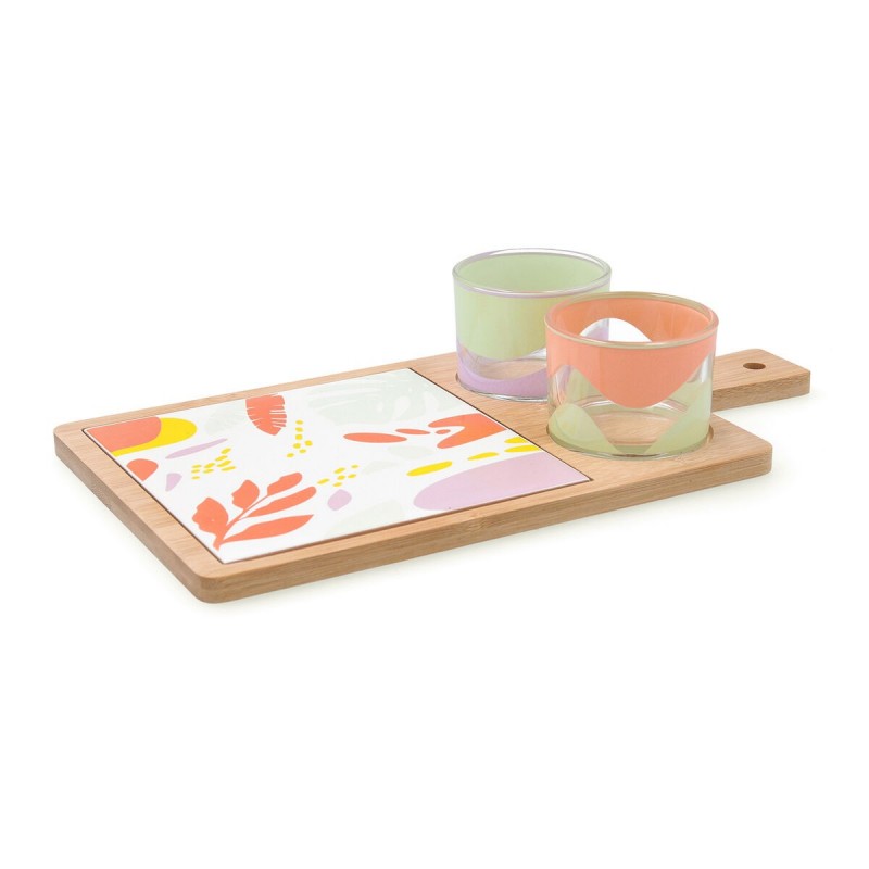 Set da portata Quid Kaleido Multicolore Legno 31 x 17 x 6 cm 4 Pezzi