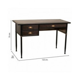 Scrivania Alexandra House Living Marrone 55 x 75 x 122 cm