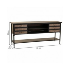 Credenza Alexandra House Living Marrone Metallo 45 x 80 x 180 cm