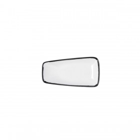 Vassoio per aperitivi Ariane Vital Filo Bianco Nero Ceramica Allumina 15 x 8,5 x 8,5 cm (12 Unità)