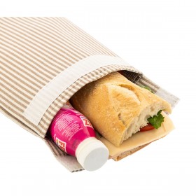 Porta Panino Koala Eco Friendly Beige Tessile 26 x 17,5 cm A strisce (12 Unità)