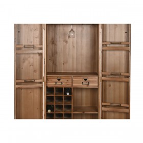 Portabottiglie Home ESPRIT Marrone Abete 64,5 x 45 x 146,5 cm