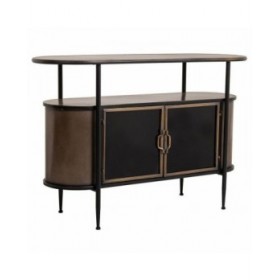 Credenza Alexandra House Living Marrone Metallo Vetro 42 x 80 x 121 cm