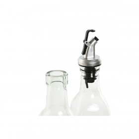 Set olio e aceto Home ESPRIT Trasparente Metallo Cristallo 500 ml 13 x 6,8 x 32 cm