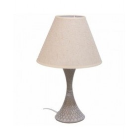 Lampada da tavolo Alexandra House Living Bianco Grigio Metallo Stoffa 220-240 V 23 x 38 x 23 cm