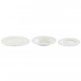 Set di Stoviglie Home ESPRIT Bianco Porcellana 27 x 27 x 2 cm 18 Pezzi