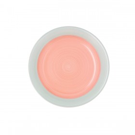 Piatto da Dolce Quid Kaleido Verde Corallo Ceramica 19 cm (12 Unità)