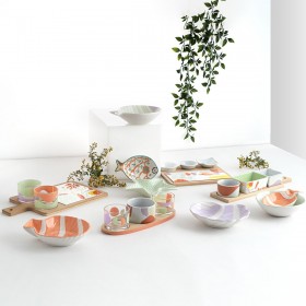 Piatto Fondo Quid Kaleido Verde Viola Ceramica 21,5 cm (12 Unità)