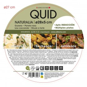 Padella Quid Naturalia Nero Metallo 28 cm Con coperchio Stufati