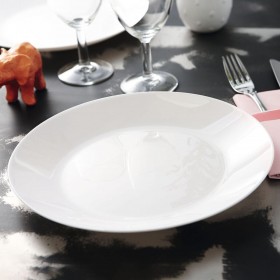 Piatto da pranzo Luminarc Zelie Bianco Vetro Ø 25 cm (12 Unità)