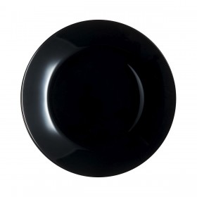 Piatto da pranzo Luminarc Zelie Negro Nero Vetro Ø 25 cm (12 Unità)