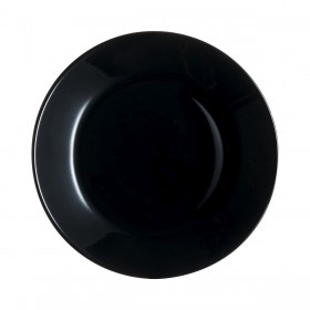 Piatto da Dolce Luminarc Zelie Negro Nero Vetro Ø 18 cm (12 Unità)