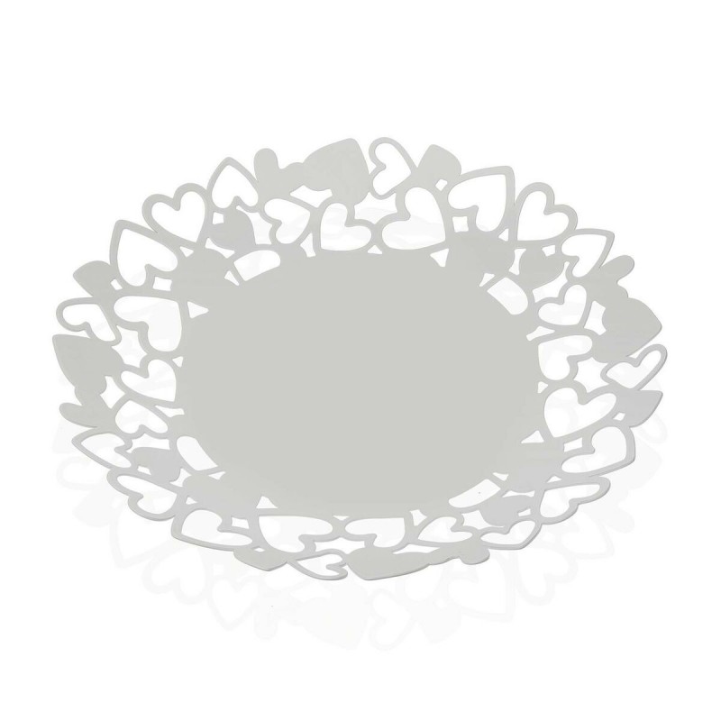 Portafrutta Versa Kamira Bianco Metallo Acciaio (29 x 4,5 x 29 cm)