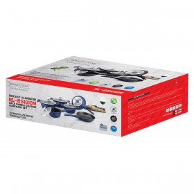 Batteria da Cucina Royalty Line BS1010M Nero Rosso 10 Pezzi