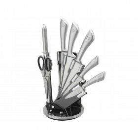 Set di Coltelli da Cucina con Supporto Royalty Line Argentato Acciaio inossidabile 15 x 15 x 35 cm