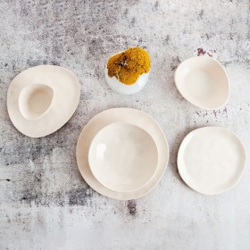 Piatto da pranzo Bidasoa Cosmos Bianco Ceramica 23 cm (6 Unità)