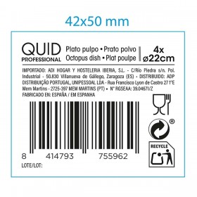 Vassoio per aperitivi Quid Professional Pulpo Beige Legno 22 cm 4 Unità