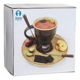 Set per Fonduta DKD Home Decor 8424001655045 Porcellana Marrone