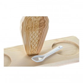 Set di Bicchieri DKD Home Decor Multicolore Ceramica Pino