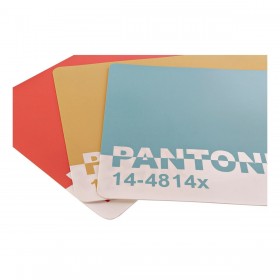 Tovaglietta Singola DKD Home Decor Pantone Azzurro Rosso Dorato Gomma 43,5 x 28,5 x 0,5 cm 3 Pezzi