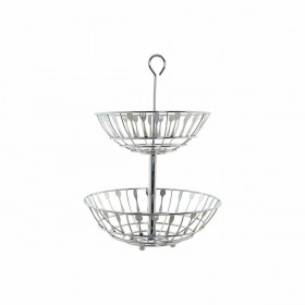Portafrutta DKD Home Decor Argentato Metallo Plastica 28 x 28 x 40 cm