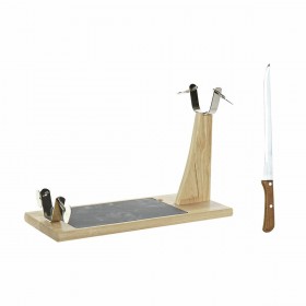 Porta Prosciutto di Legno DKD Home Decor ‎S3025796 (36 x 3 x 1 cm) (44 x 20 x 31 cm) (2 pcs)