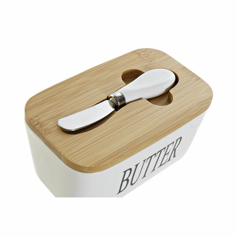 Portaburro DKD Home Decor Bambù Porcellana 16,5 x 10 x 8 cm