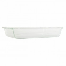 Vassoio da Forno DKD Home Decor Trasparente Vetro Borosilicato (35 x 21.5 x 6 cm)