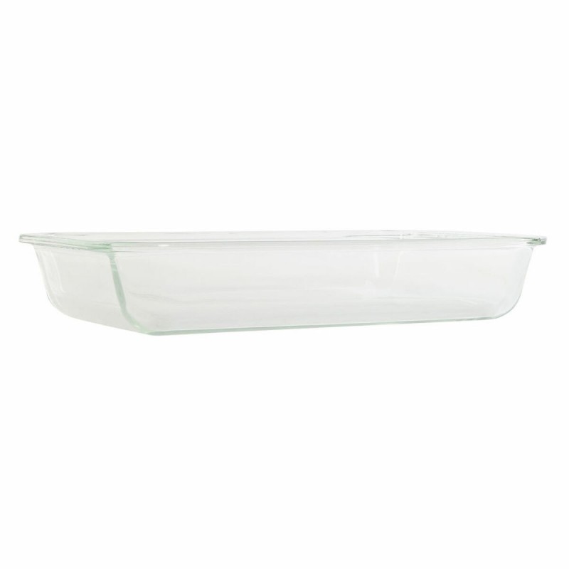 Vassoio da Forno DKD Home Decor Trasparente Vetro Borosilicato (35 x 21.5 x 6 cm)