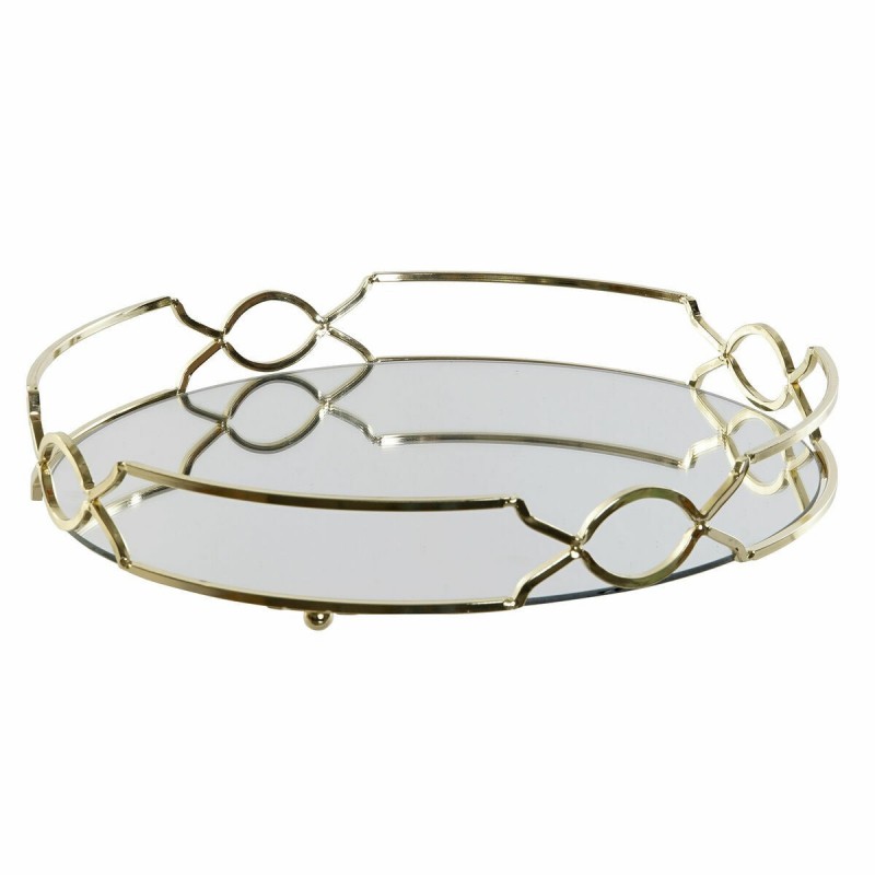 Vassoio per aperitivi DKD Home Decor Specchio Metallo (30 x 30 x 5 cm)