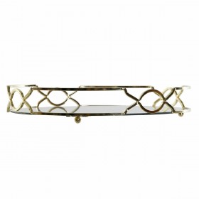 Vassoio per aperitivi DKD Home Decor Specchio Metallo (30 x 30 x 5 cm)