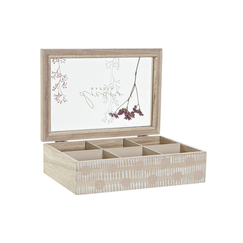 Scatola per Infusioni DKD Home Decor Cristallo MDF (24 x 16,5 x 7 cm)