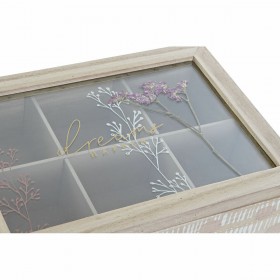 Scatola per Infusioni DKD Home Decor Cristallo MDF (24 x 16,5 x 7 cm)