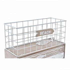 Mortaio da cucina DKD Home Decor Legno Metallo 26,5 x 10,5 x 28,5 cm Pesci