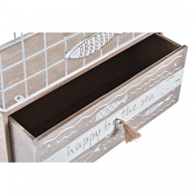 Mortaio da cucina DKD Home Decor Legno Metallo 26,5 x 10,5 x 28,5 cm Pesci