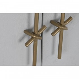 Mobile Aggiuntivo DKD Home Decor BAR Dorato Bianco Ferro Legno di mango (85 x 45 x 110 cm)