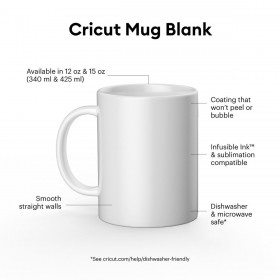 Tazza Personalizzabile per Plotter da taglio Cricut 2008945 Bianco (36 Unità)